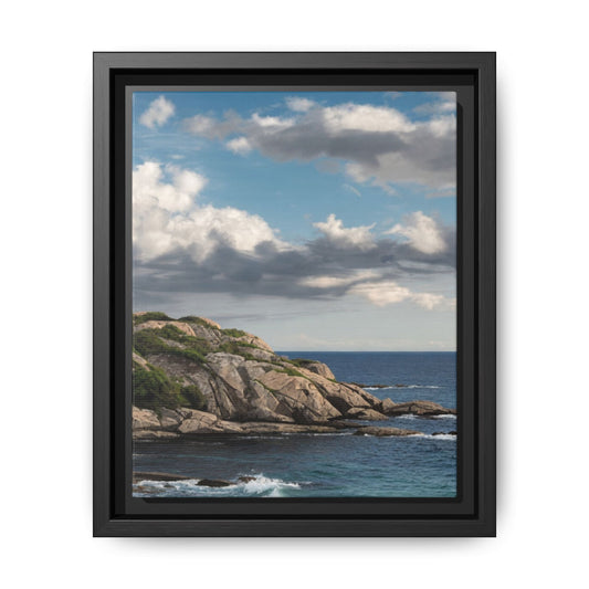 Coastal Seascape Framed Canvas Print