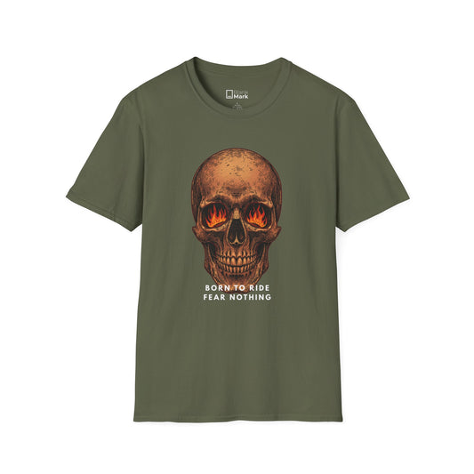 Skull 'Born to Ride, Fear Nothing' Graphic T-Shirt