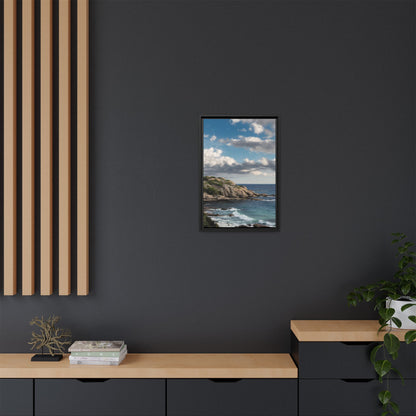 Coastal Seascape Framed Canvas Print