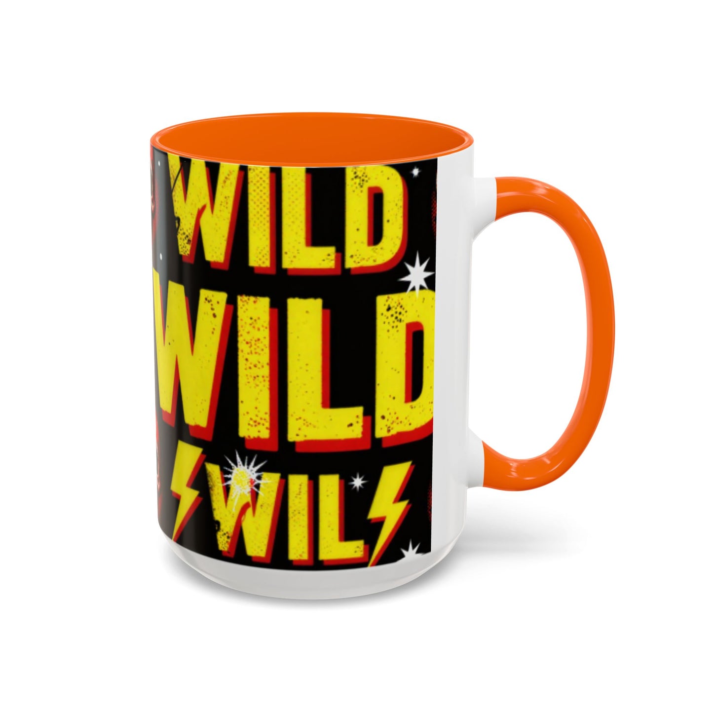 Wild Skull Coffee Mug — Bold Retro "Wild" Design, 11/15oz Accent Ceramic