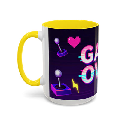 Game Over Coffee Mug — Retro Pixel Arcade Accent Mug (11/15oz)