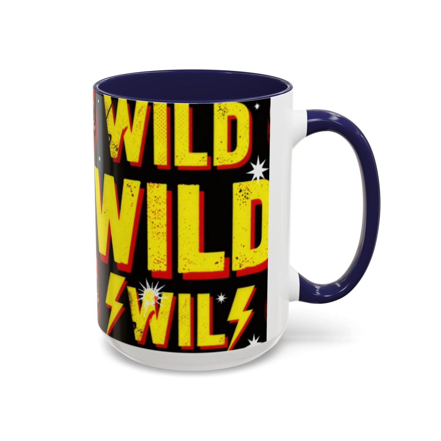 Wild Skull Coffee Mug — Bold Retro "Wild" Design, 11/15oz Accent Ceramic