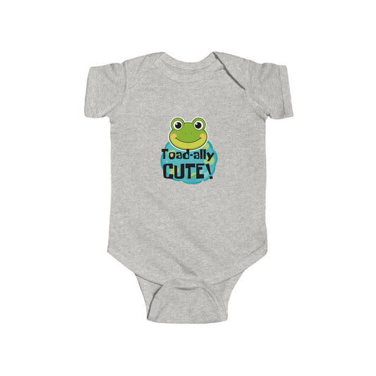 Infant Bodysuit - "Toad-ally Cutey" Cute Frog Baby One-Piece