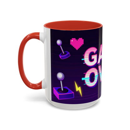 Game Over Coffee Mug — Retro Pixel Arcade Accent Mug (11/15oz)