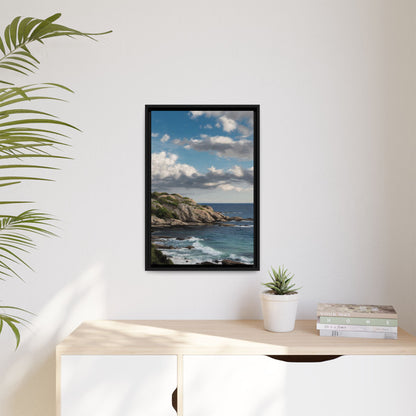 Coastal Seascape Framed Canvas Print