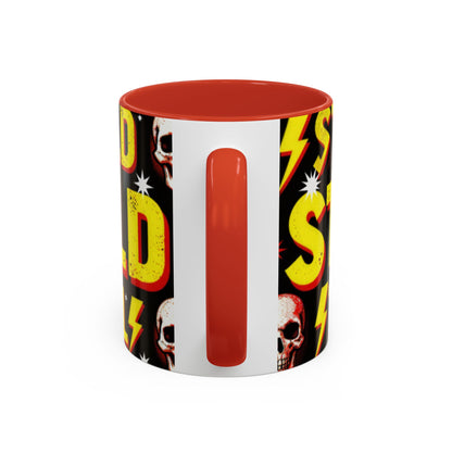 Wild Skull Coffee Mug — Bold Retro "Wild" Design, 11/15oz Accent Ceramic