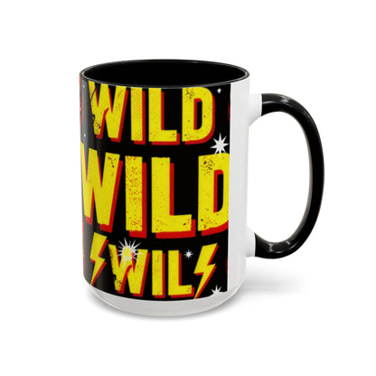 Wild Skull Coffee Mug — Bold Retro "Wild" Design, 11/15oz Accent Ceramic