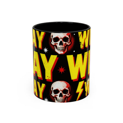 Wild Skull Coffee Mug — Bold Retro "Wild" Design, 11/15oz Accent Ceramic
