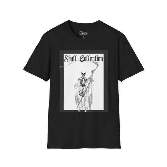 Skull Collection Graphic T-Shirt — Gothic Skeleton Illustration Tee