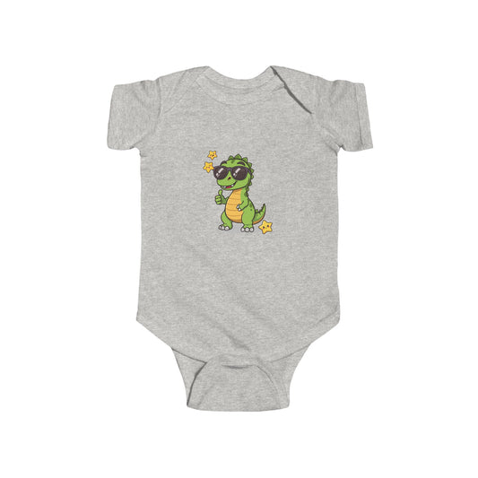 Cool Baby Dinosaur Bodysuit — Cute Dino with Sunglasses Infant Onesie