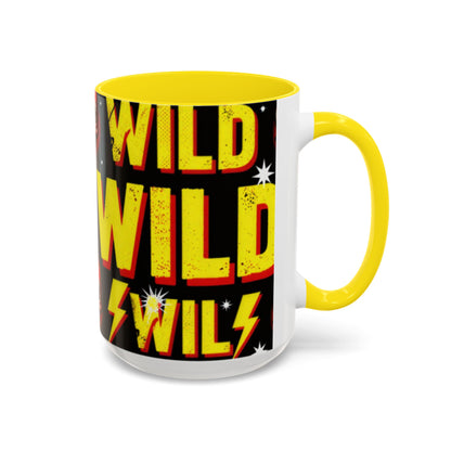 Wild Skull Coffee Mug — Bold Retro "Wild" Design, 11/15oz Accent Ceramic