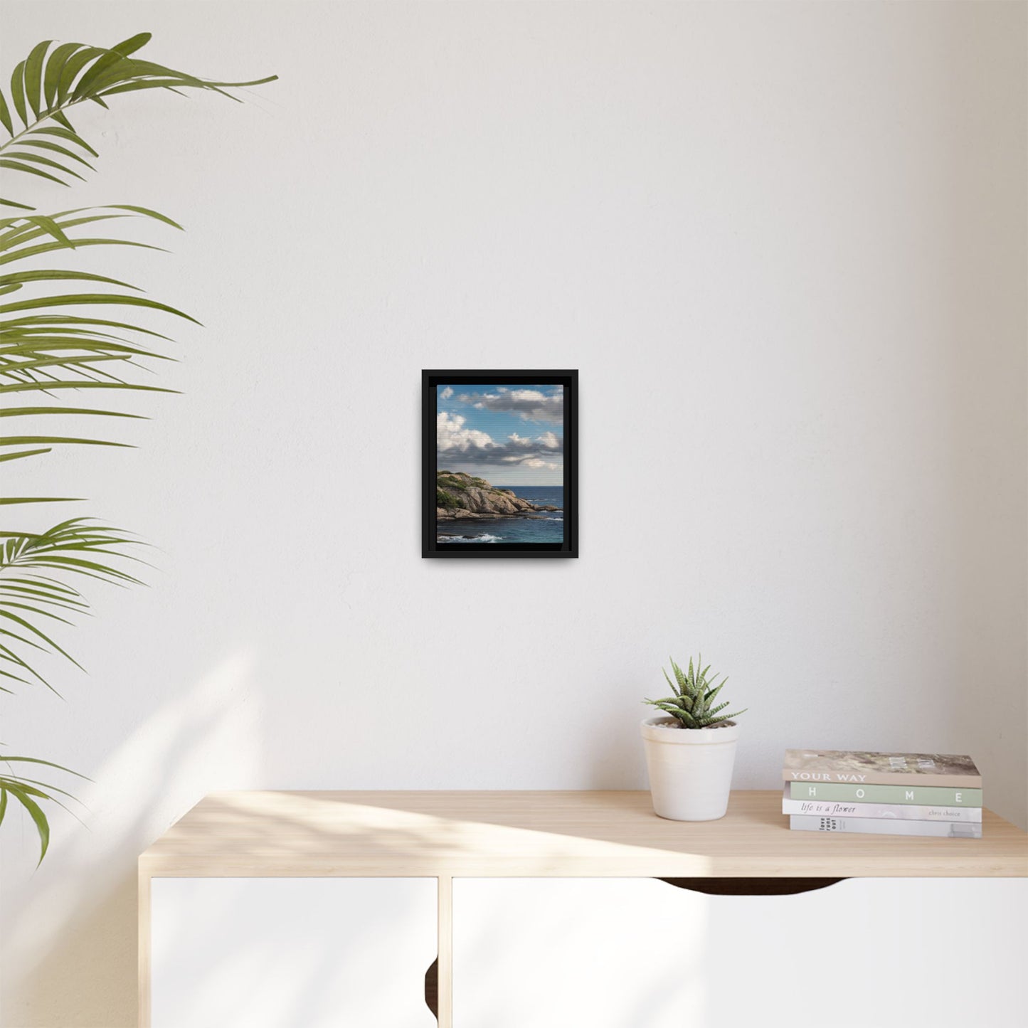 Coastal Seascape Framed Canvas Print