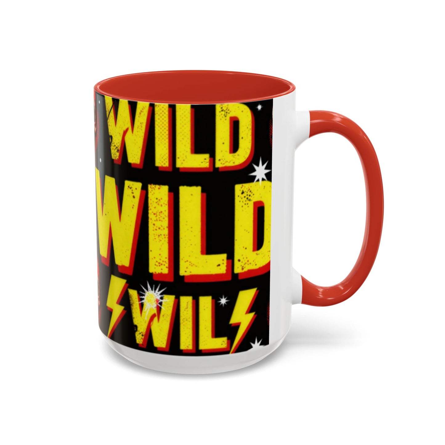Wild Skull Coffee Mug — Bold Retro "Wild" Design, 11/15oz Accent Ceramic