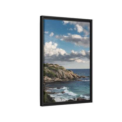 Coastal Seascape Framed Canvas Print
