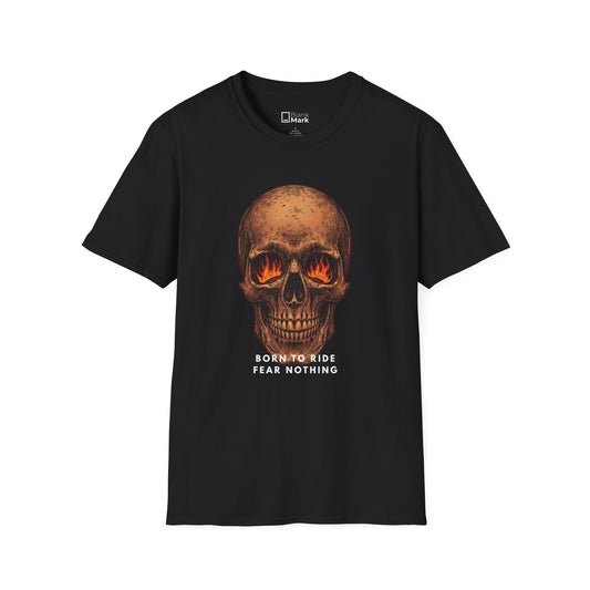 Skull 'Born to Ride, Fear Nothing' Graphic T-Shirt
