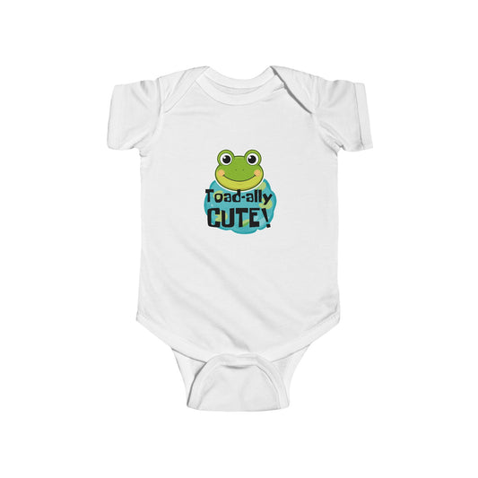 Infant Bodysuit - "Toad-ally Cutey" Cute Frog Baby One-Piece