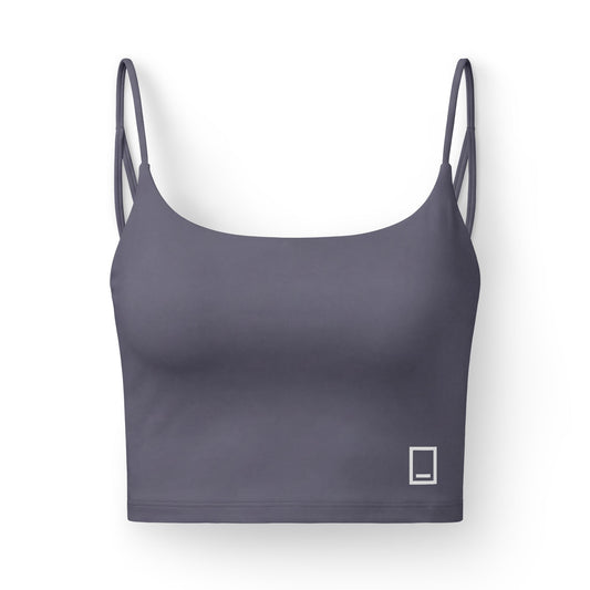 Blank Mark Luxe Women's Crop Bra — Sleek Black Strappy Comfort