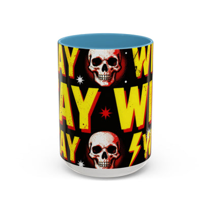 Wild Skull Coffee Mug — Bold Retro "Wild" Design, 11/15oz Accent Ceramic